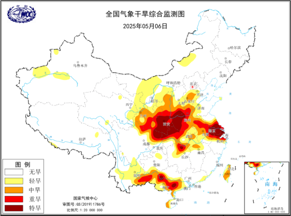 郑州配资网 中央气象台5月6日18时继续发布气象干旱黄色预警